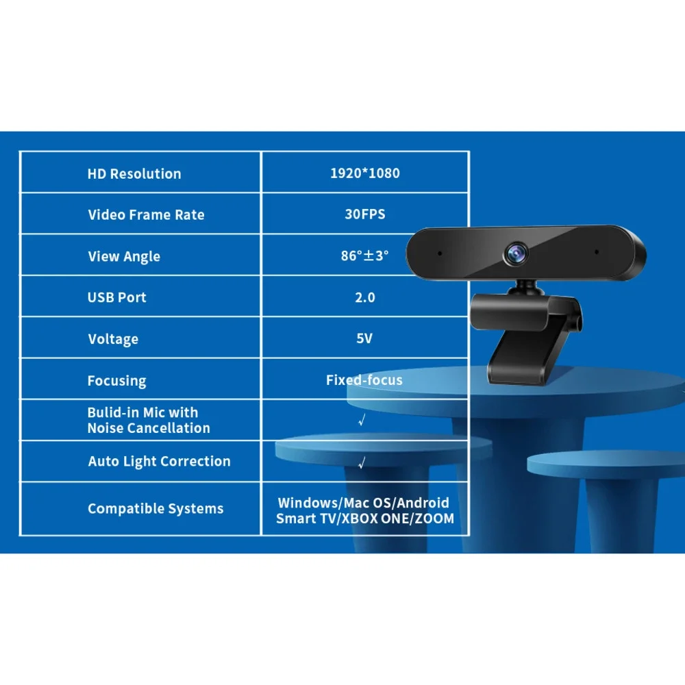 Walfront Hd 1080P Web Cam S-3